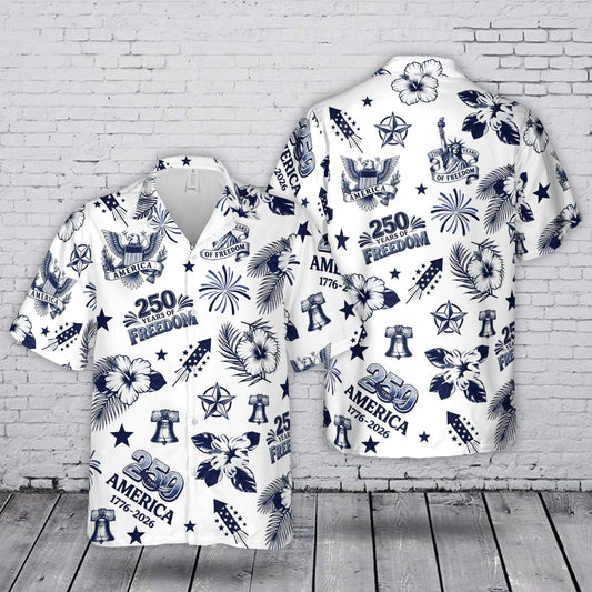 USA 250th Anniversary July 4th Independence Day Hawaiian Shirt