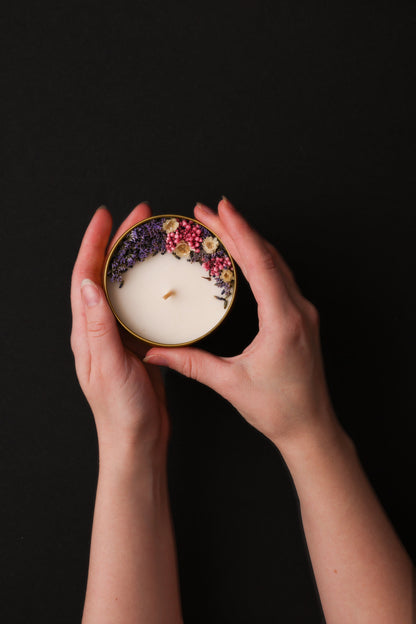 Vanilla Lavender Spa Gift Box: Handmade Self Care Kit