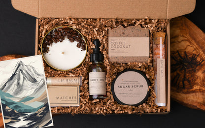 Birthday Self Care Spa Gift Box: Soy Candle, Soap, & Body Oil