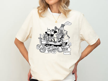Steamboat Willie Mickey Shirt, Walt  World T-Shirt, Original Steamboat Willie Tee,  Trip Shirt, land Vacation