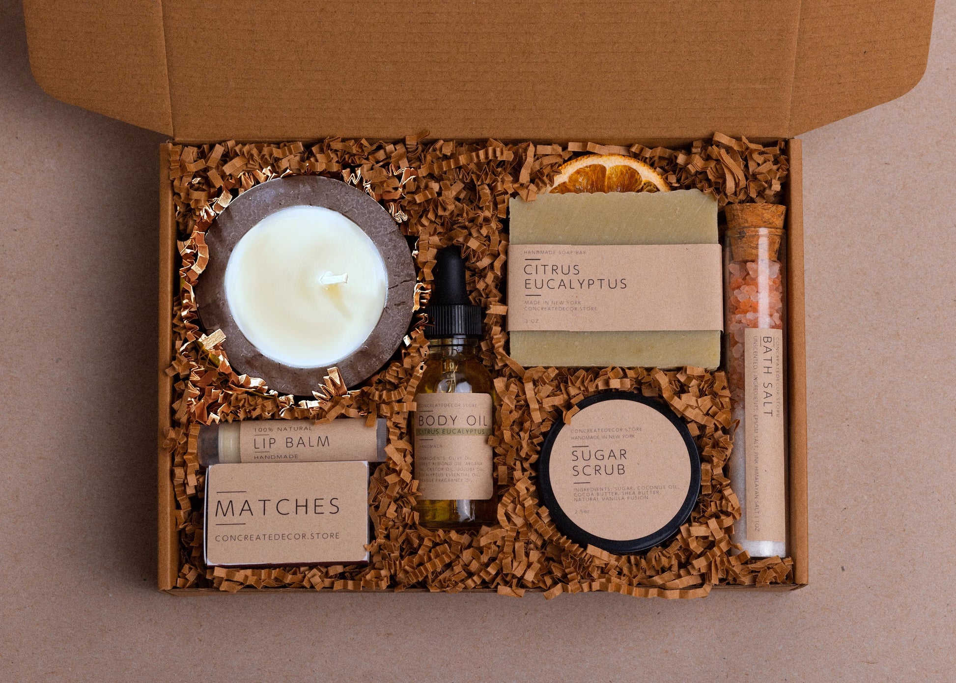 Handcrafted Thank You Gift Basket: Soy Candle, Soap, & Self-care