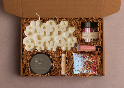 Handcrafted Birthday Gift Box: Spa Care Package For Her