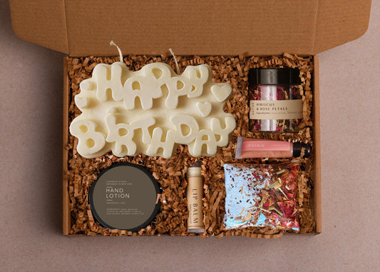 Handcrafted Birthday Gift Box: Spa Care Package For Her