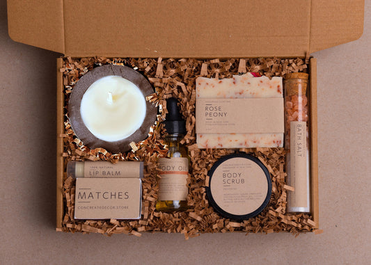 Handcrafted Thank You Gift Basket: Soy Candle, Soap, & Self-care