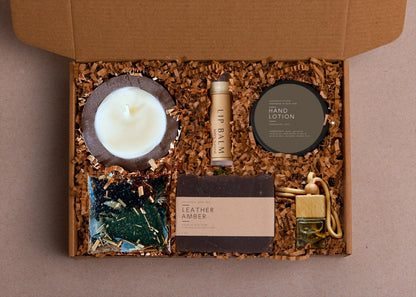 Luxe Birthday Gift Box For Men: Handmade Candle, Soap & Self Care