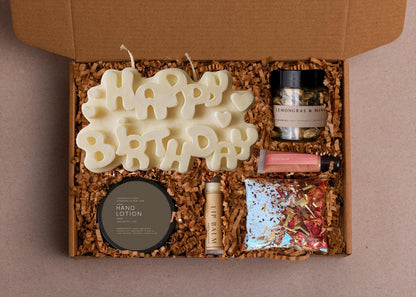 Handcrafted Birthday Gift Box: Spa Care Package For Her