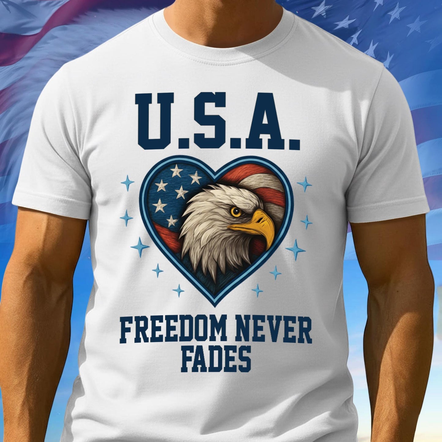250 Anniversary USA Shirt Mens, Freedom Never Falls Tee, 1776–2026 Patriotic Shirt, Gift For Freedom Lover, Independence Day Gift Ideas