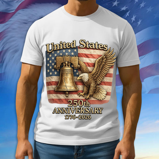 250 Years America Shirt, Bald Eagle American Flag Tee, Multicolor 1776–2026 Patriotic Tee, American Patriotic Gifts
