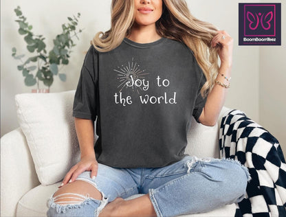 Comfort Colors Joy to the World Shirt Christmas Gift Tee